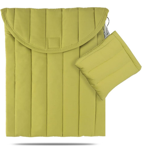 Linpr Puffy Laptop Sleeve Set 13-14 Pulgadas Verde, Estuche 