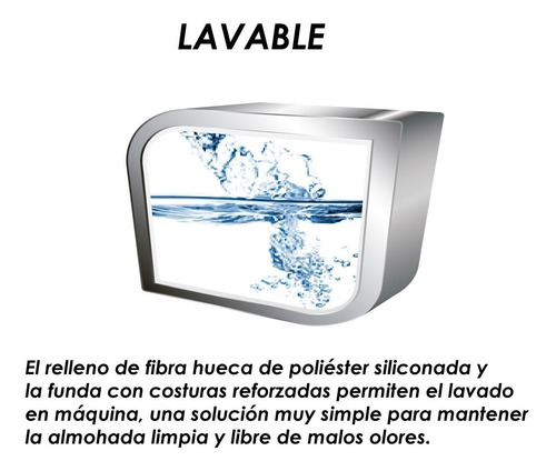 Imagen 8 de 10 de Combo 2 Almohada Nativa Fibroesfera 70x40 Percal 100% Algodon
