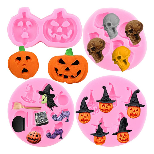 Moldes Para Fondant De Halloween, Molde De Silicona De Calab