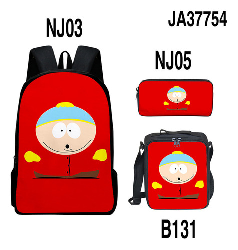 Mochila Escolar De South Park En 3d, Lonchera Para Niños, Es