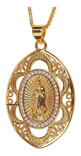 Collar Dije Virgen Maria Circones Proteccion Religioso