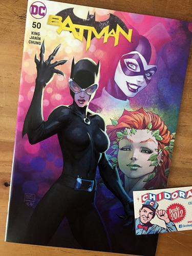 Comic - Batman #50 Michael Turner Catwoman Harley Quinn Ivy