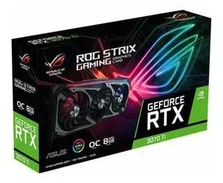 Placa De Vídeo Asus Geforce Rtx 3070 Ti Rog Strix Oc 8gb