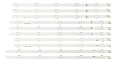 Tira Led 42ln5200 42ln5300 Kit Completo 10 Uds