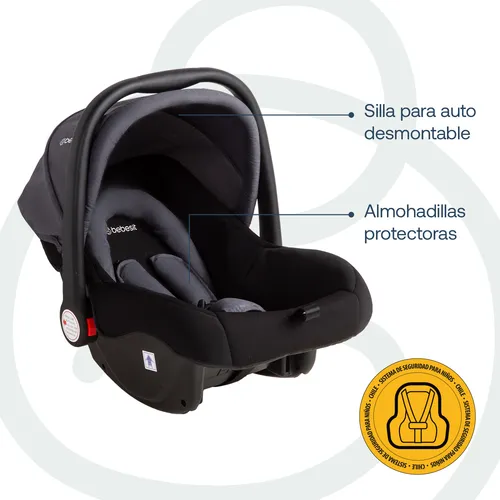 Coche Maleta Compacto Travel System soho Gris Bebesit