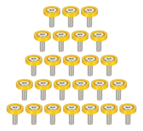 25 Kit Tornillos Para Autos 3.1 X 1.2cm Gold Aluminum