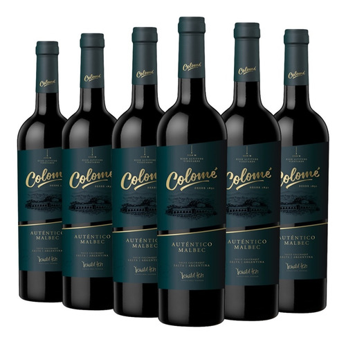 Imagen 1 de 10 de Vino Colomé Auténtico Malbec Caja X 6 X 750ml.