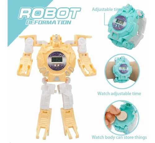 Reloj Juguete Robot Deformation Digital Niños Ajustable.