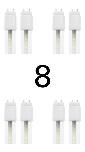 Paquete 8 Focos Led T8 Tubo Led 18w, Philco