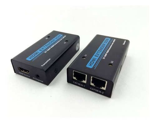 Extensor Hdmi Até 30 Metros Via Cabo De Rede Utp Cat 5/6