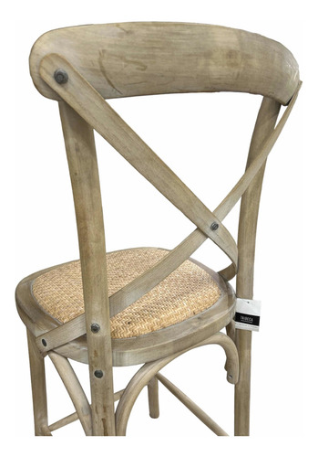 Banqueta Cross Madera Linea Vintage Importada 65cm Outlet