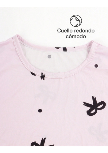 2pzs Conjunto De Pijama Casual Manga Larga Estampado Mujer