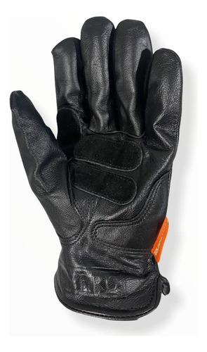 Luva Couro Moto Custom Old School Cafe Racer Harley Davidson Cor Preto Tamanho P