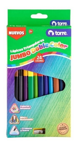 Lapices De Colores Doble Jumbo 24 Colores