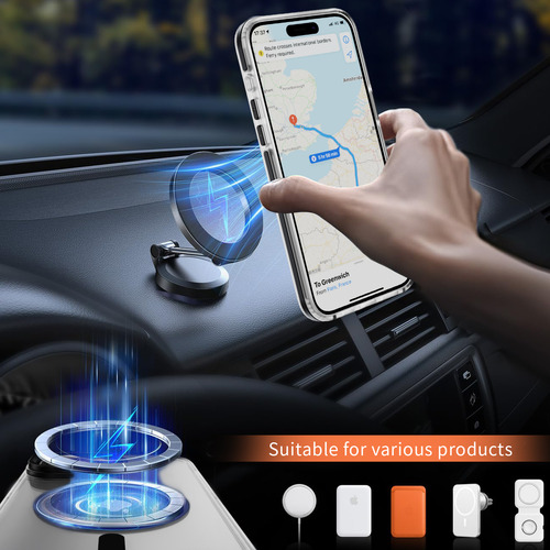 Funda De Teléfono Transparente Con Carga Inalámbrica Magnetic Soporte De Lujo Para iPhone
