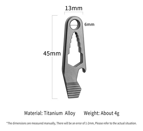 Palanca Multi Tool Warhero Titanium Edc Mini Crowbar