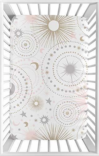 Sweet Jojo Designs Blush Pink, Gold, Grey And White Star And