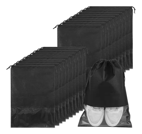 Bolsa de viaje para zapatos Bolsa de aseo con cordón no tejido Bolsa de  accesorios para zapatos Transpirable , Negro 32x44cm Soledad Bolsa con  cordón