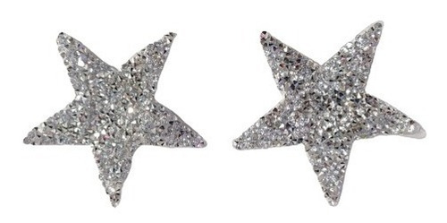 Aplique Estrella De Strass Piedras Parche Termoadhesivo  X2