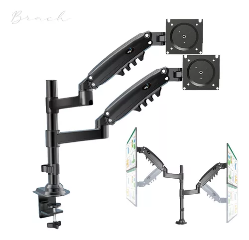 Suporte monitor duplo de mesa articulado, suporte monitor,ELG