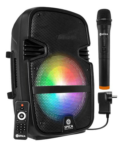Parlante Portatil Spica SP-3312TM Bluetooth Karaoke Bateria Recargable Luces RGB Microfono