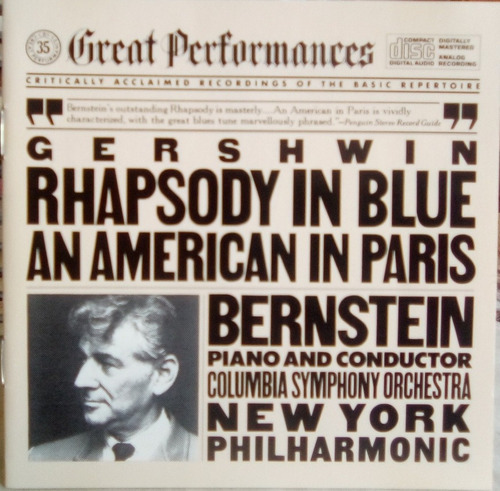 Cd Gershwin  Rhapsody Un Blue   An Ametiin París  