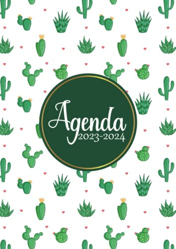 Agenda Mensual 2023-2024 2 Años: Calendario Organizador Ener