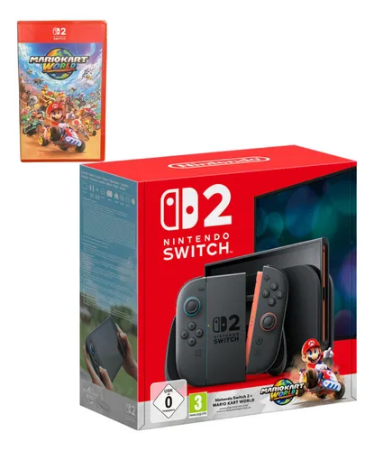 Console Nintendo Switch 2 Com Mario Kart Em Mídia Física Preto