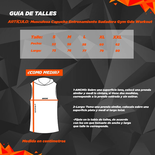 Imagen 3 de 4 de Musculosa Capucha Entrenamiento Sudadera Gym Gdo Workout