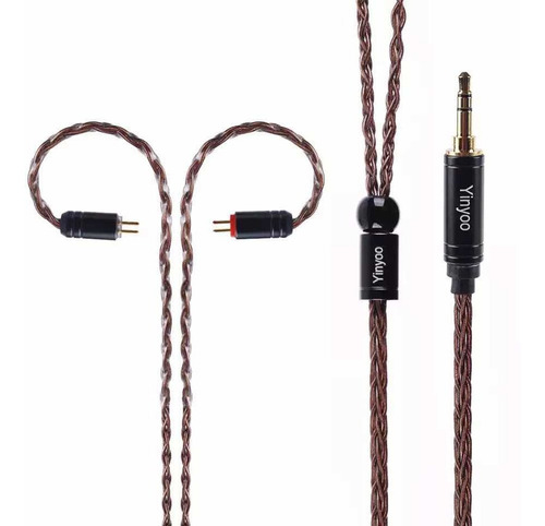 Imagen 2 de 5 de Cable De 8 Núcleos Plateado Yinyoo 3.5mm-2pin