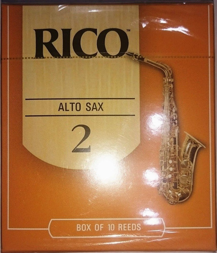 Cañas Rico Saxo Alto Nº2 - Caja X 10 Unidades - Usa