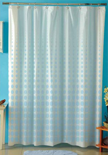 Cortina De Baño Ducha Estampada + Protector + Ganchos Amalfi