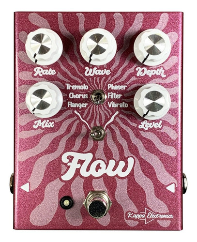 Pedal Flow Kappa Electronics (mult Modulações) Cor Rosa