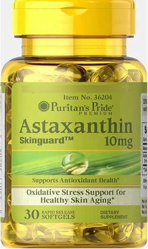 Astaxanthin/astaxantina 10 Mg 30 C - Unidad a $3997
