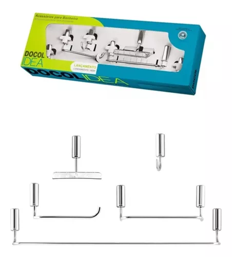 Kit De Acessórios Com 5 Peças Idea Cromado Docol