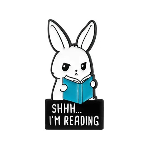 Pin/broche Conejo  Shhh I'm Reading 