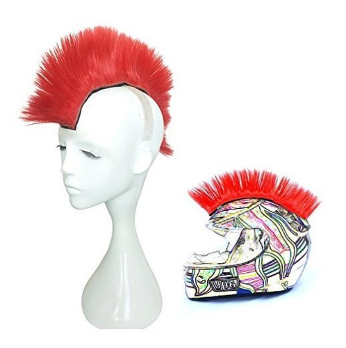 Namecute Skinhead Green Wig Punk Helmet Mohawk Wig 1c4hj