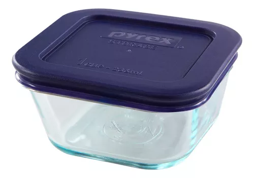 Fuente Rectangular para Hornear de 3 Tazas con Tapa Plástica Pyrex