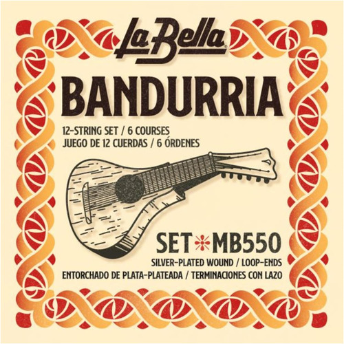 Cuerda De Bandurria Mb550 Plateada Bucle, 8 Canales, Db...