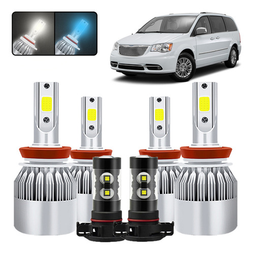 Kit De Focos Led H11 5202 Para Chrysler Town & Country 10-16