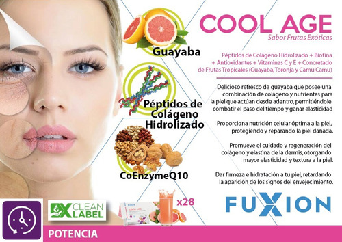 Cool Age Fuxion Colageno Biotina Antioxidante Vitamina C Y E