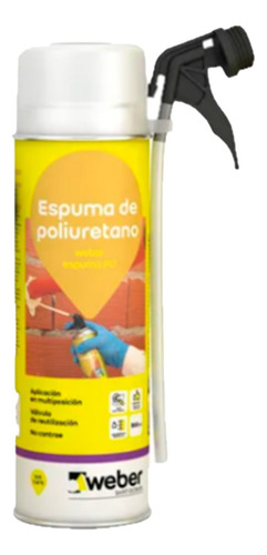 Espuma De Poliuretano Uso Profesional Weber X 500 Ml