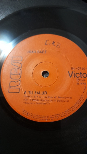 Vinilo Single De Joan Baez A Tu Salud (n29