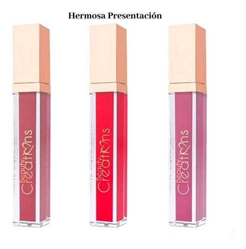 Imagen 5 de 5 de Labial Larga Duración Matte Its Serious Beauty Creations