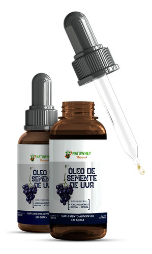 Resveratrol Americano Líquido 30ml Sublingual Gotas 2 Potes Sabor Neutro