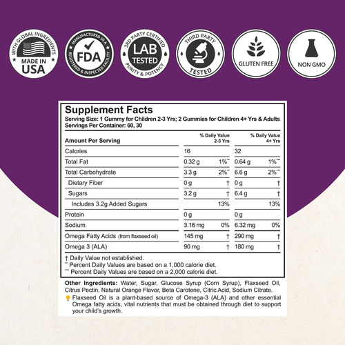 Gomitas Nubest Omega 3 Para Niños Y Adolescentes Con Aceite