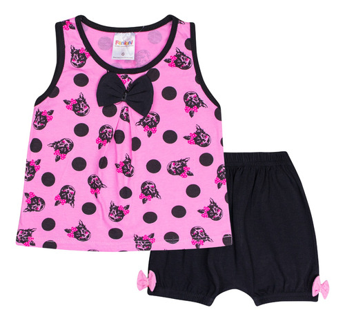 Roupas De Bebê Menina Algodão Blusinha E Shorts Atacado