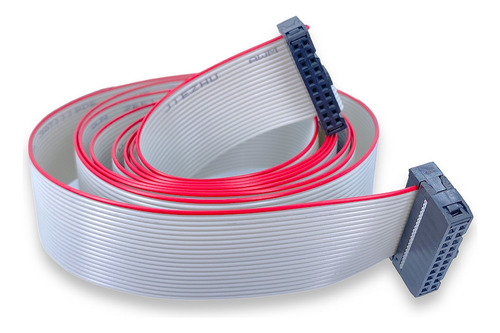 Cabo Flat 20 Vias Conector Latch (idc) 28awg Flat Cable 60cm