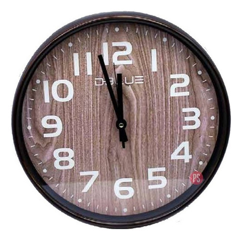 Reloj De Pared 12 Pulgadas Fondo Diseño Madera - Ps