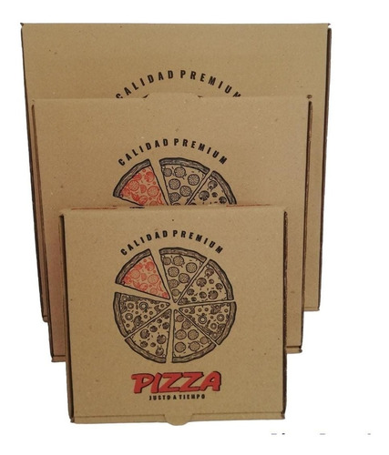 100 Caja Pizza 30*30cm ($1.595) Justo/tiempo Gratis Papel